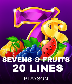 Sevens &amp; Fruits: 20 lines
